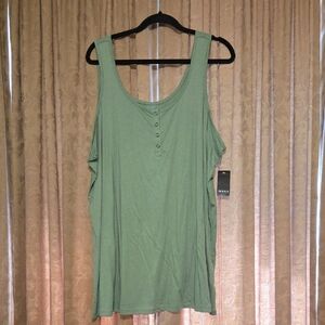 Torrid Plus Size 4x Green Sleeveless Relaxed Tank Top